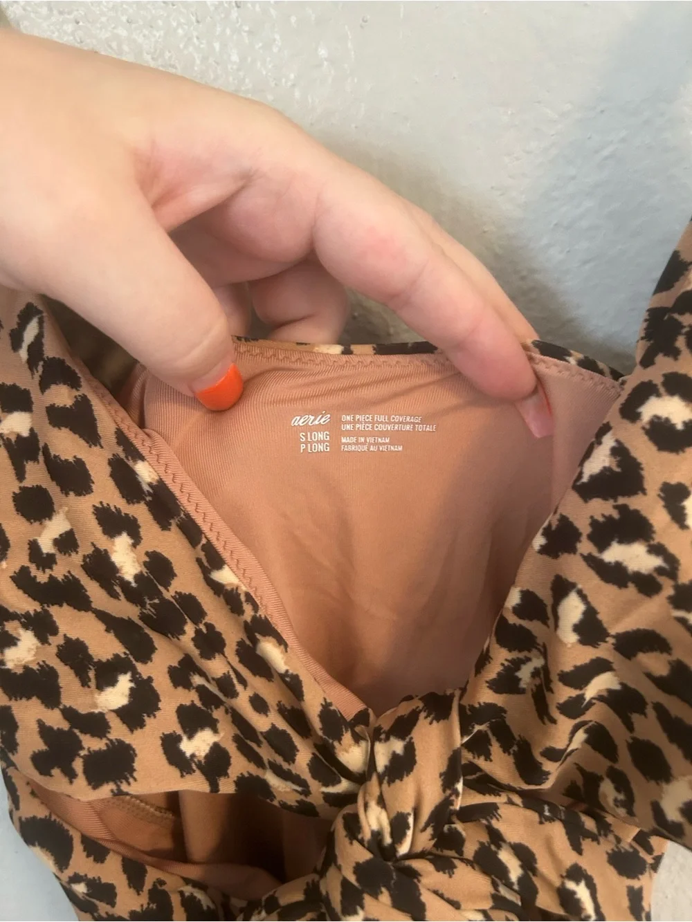 Aerie leopard one piece swimsuit